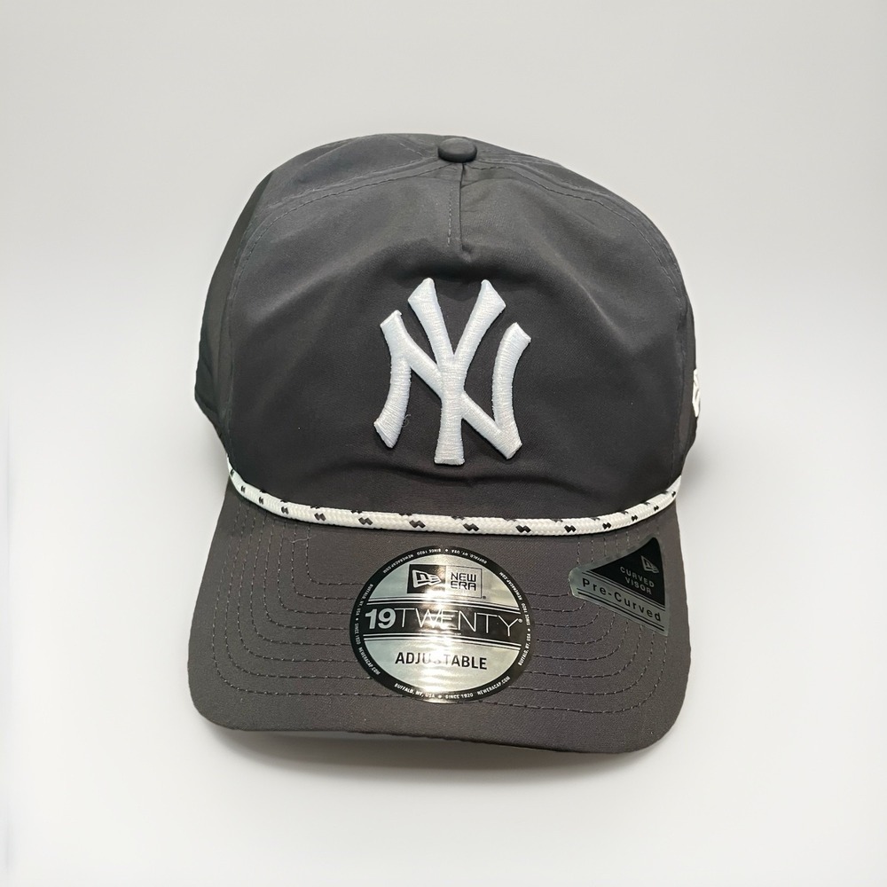 New Era 19TWENTY New York Yankees Rope Hat Adjustable Gray Cap MLB Baseball - Picture 2 of 5